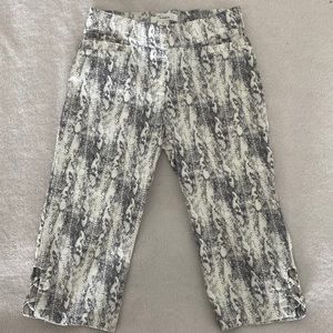 89th + Madison 3/4 length snake pattern pants